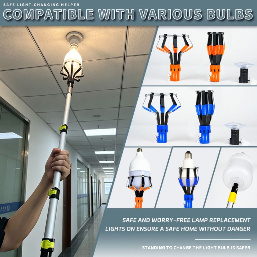 Fishing Rod Telescopic - Alat Pengganti Bohlam Lampu Profesional, Tongkat