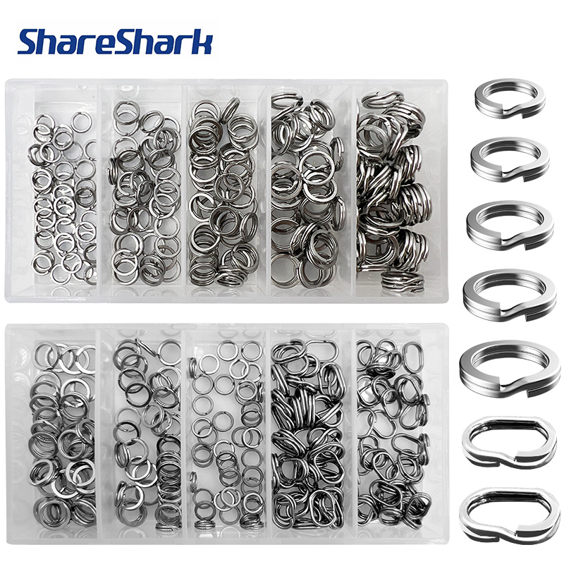 Fishing Rod Case - ShareShark 200pcs/kotak Cincin Pisah Baja Tahan