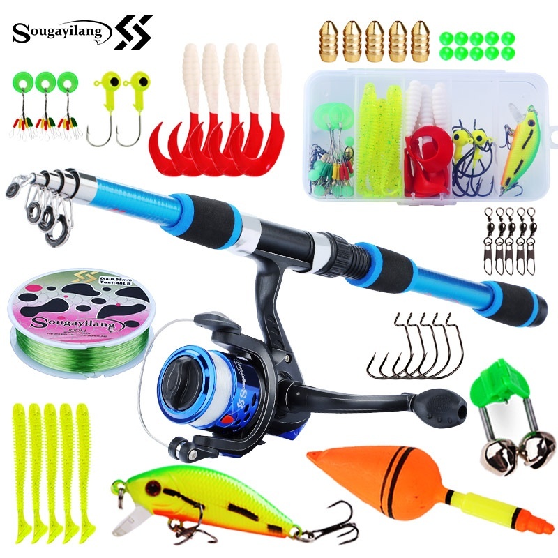 Fishing Rod Combo - Sougayilang Set tongkat pancing anak-anak, kit