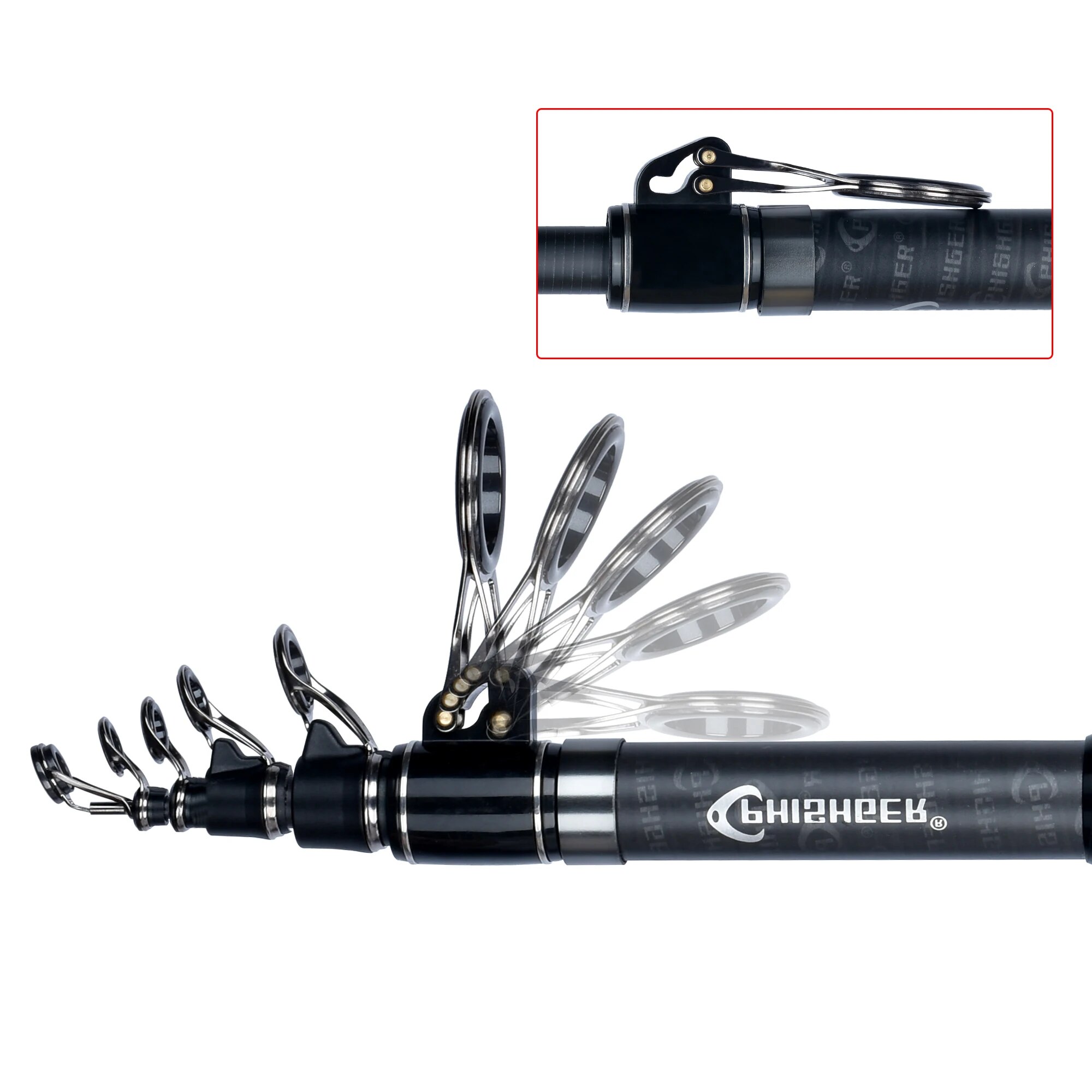 PHISHGER joran berputar telesk - Fishing Rod Surf ulasan dan harga