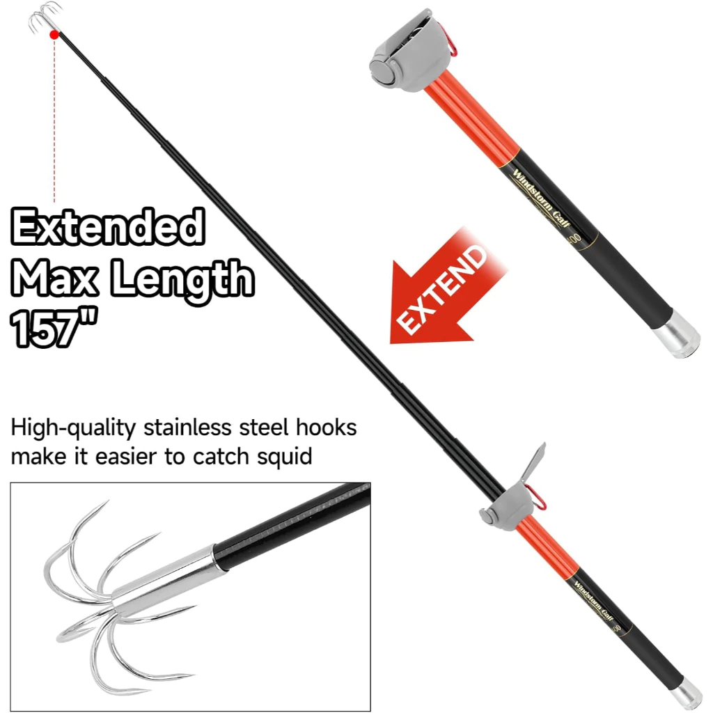 SANLIKE Fishing-Squid Gaff 3M/ - Fishing Rod Carbon Fiber ulasan dan harga