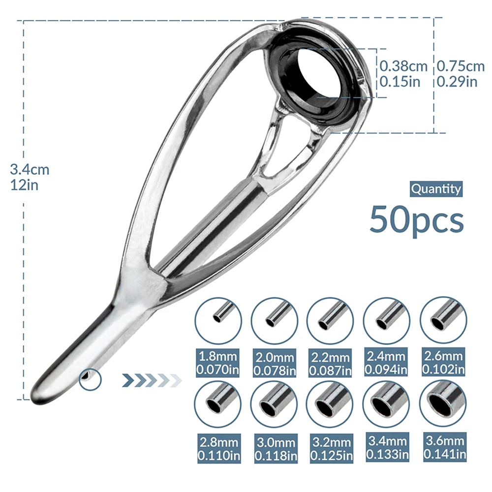 THKFISH 50 Buah Kit Perbaikan  - Fishing Rod Tip Replacement ulasan dan harga