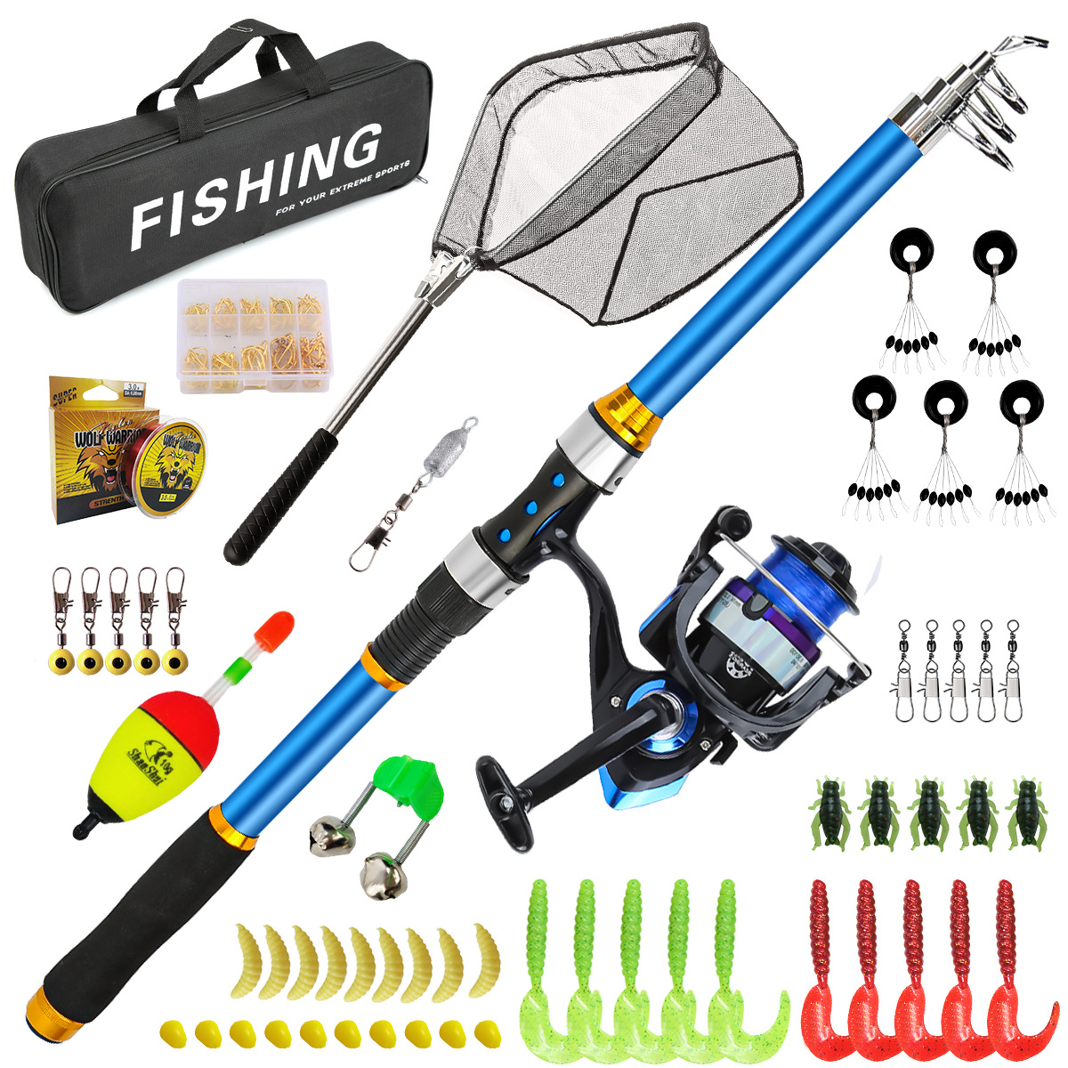 Set Joran Pancing Serat Kaca T - Fishing Rod Spinning ulasan dan harga