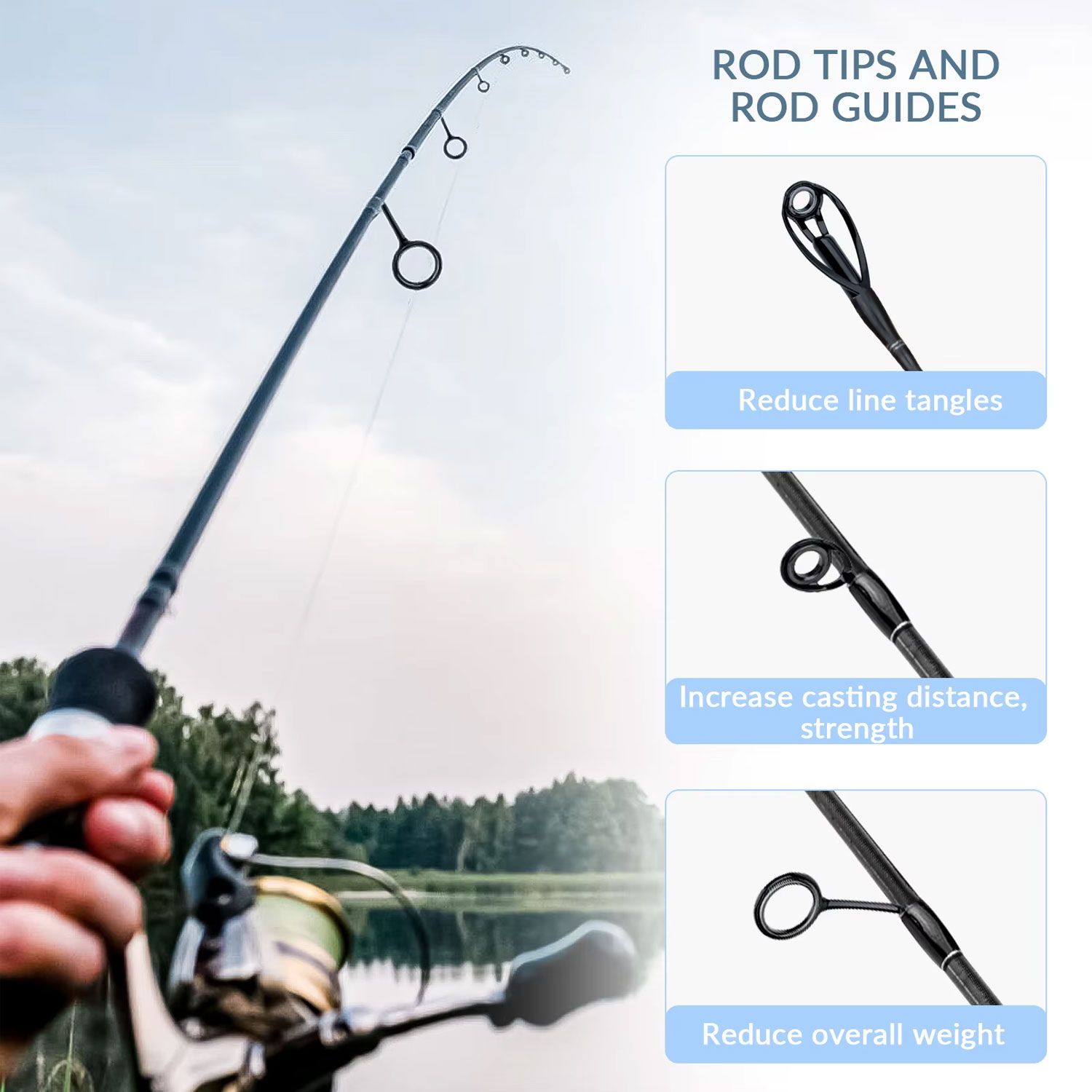Set joran pancing warna-warni  - Fishing Rod Tip Replacement ulasan dan harga