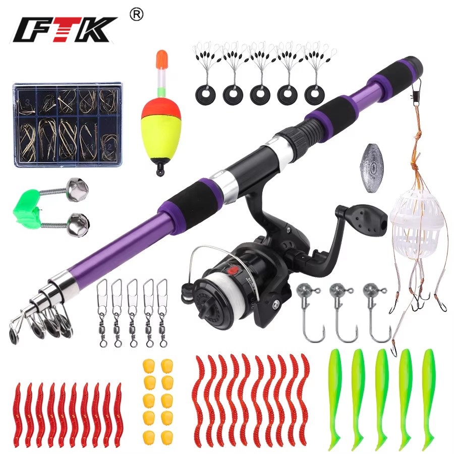 FTK 1.8M Joran Pancing Putar P - Fishing Rod Combo ulasan dan harga
